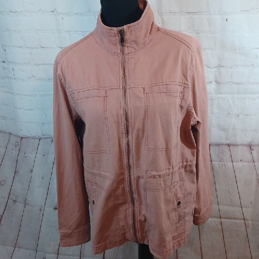 Old Navy Rose Pink Light Everyday  Cotton Full Zipper Basic Jacket M